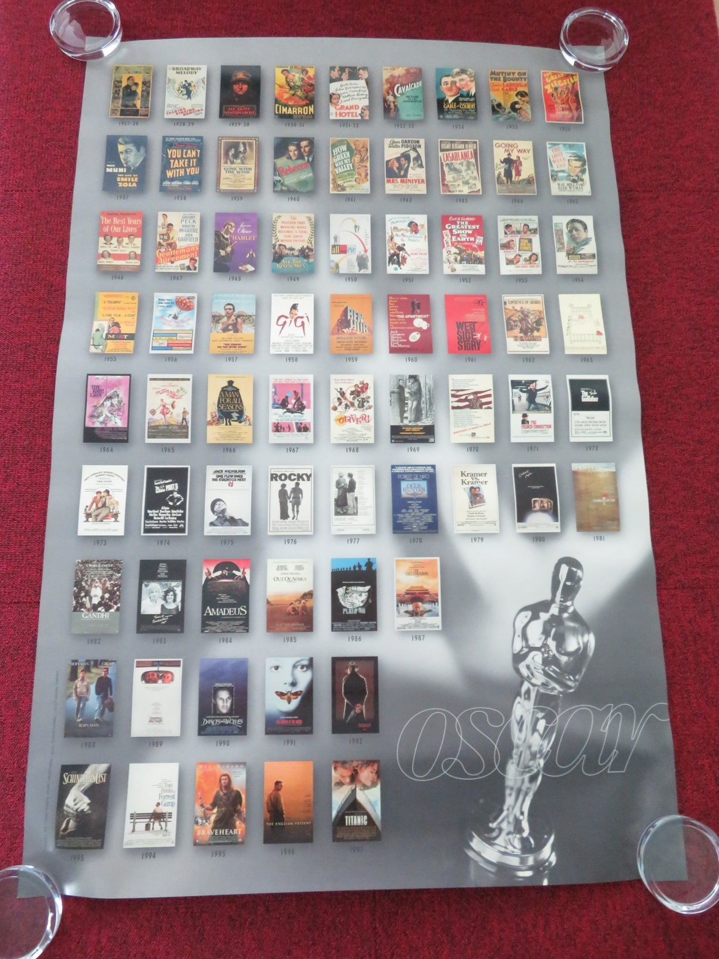 ACADEMY AWARDS 1998 BEST PICTURE US ONE SHEET ROLLED POSTER 1998 - Rendezvous Cinema