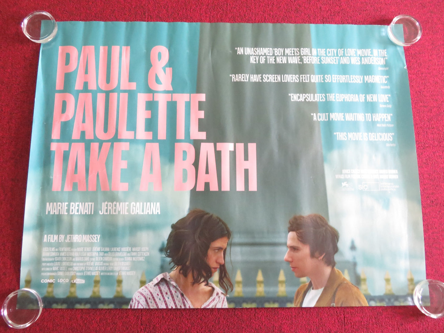 PAUL & PAULETTE TAKE A BATH UK QUAD ROLLED POSTER MARIE BENATI J. GALIANA 2024