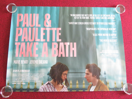 PAUL & PAULETTE TAKE A BATH UK QUAD ROLLED POSTER MARIE BENATI J. GALIANA 2024