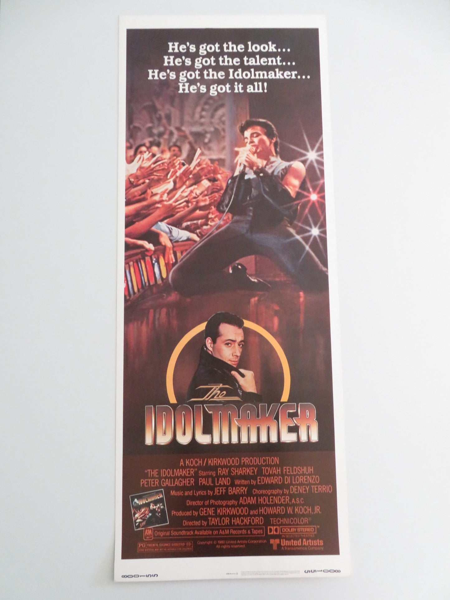 THE IDOLMAKER US INSERT POSTER RAY SHARKEY TOVAH FELDSHUH 1980 - Rendezvous Cinema