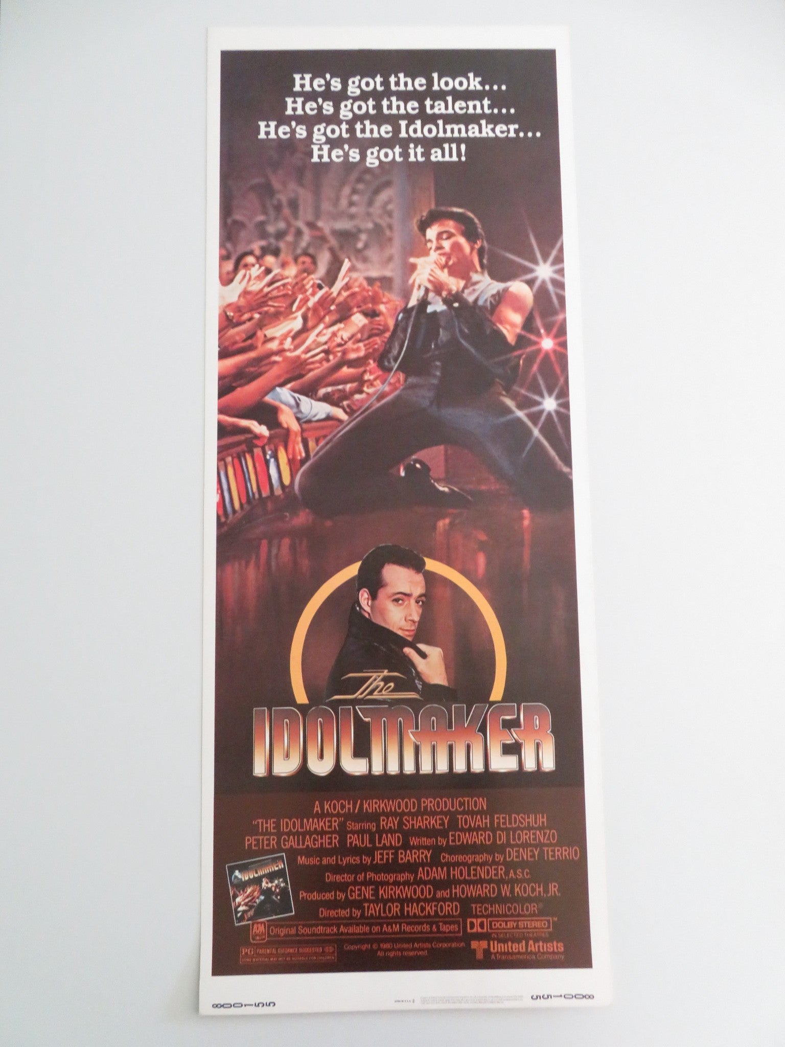 THE IDOLMAKER US INSERT POSTER RAY SHARKEY TOVAH FELDSHUH 1980 - Rendezvous Cinema
