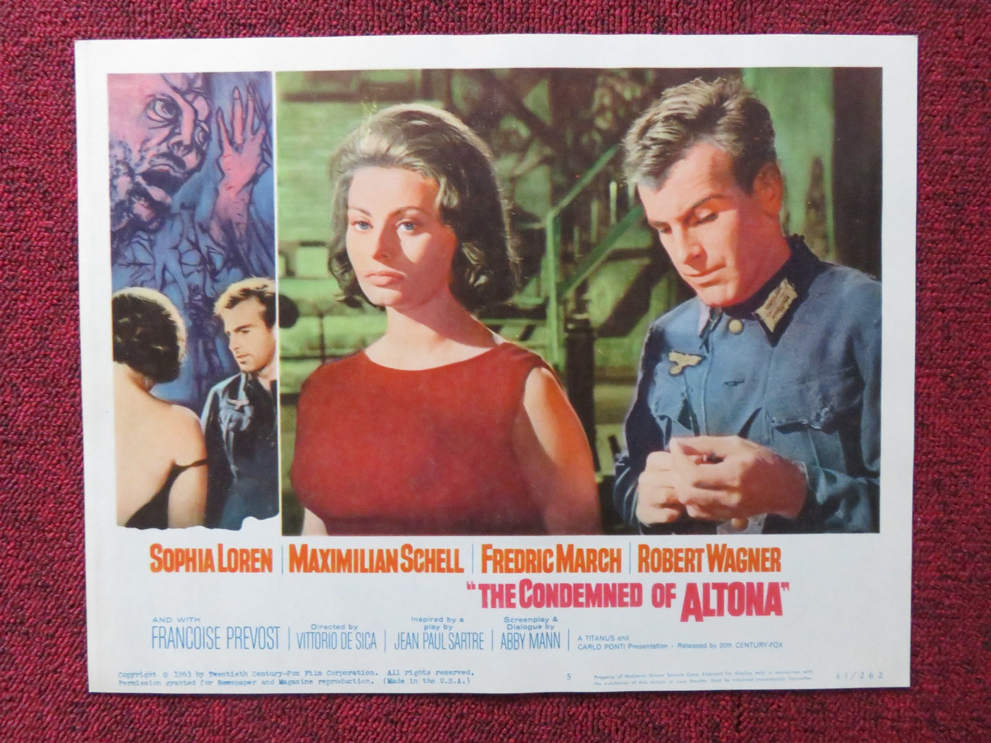 THE CONDEMNED OF ALTONA US LOBBY CARD FULL SET SOPHIA LOREN M. SCHELL 1963