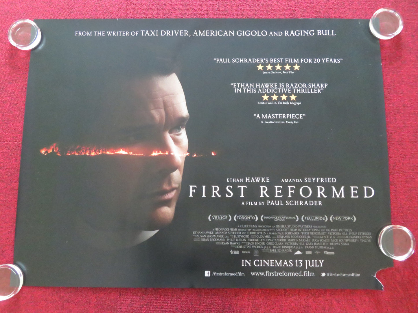 FIRST REFORMED UK QUAD ROLLED POSTER ETHAN HAWKE AMANDA SEYFRIED 2017