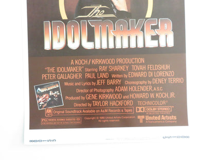 THE IDOLMAKER US INSERT POSTER RAY SHARKEY TOVAH FELDSHUH 1980 - Rendezvous Cinema