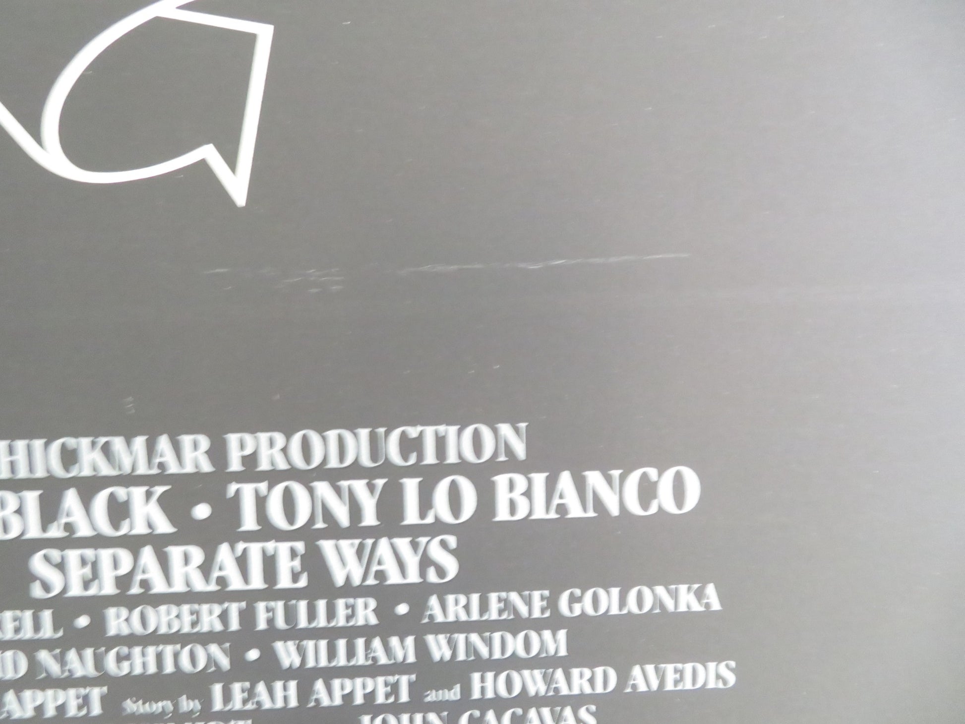 SEPARATE WAYS US INSERT POSTER KAREN BLACK TONY LO BIANCO 1981 - Rendezvous Cinema