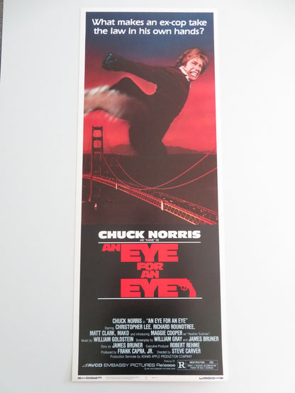 AN EYE FOR AN EYE US INSERT POSTER CHUCK NORRIS CHRISTOPHER LEE 1981 - Rendezvous Cinema