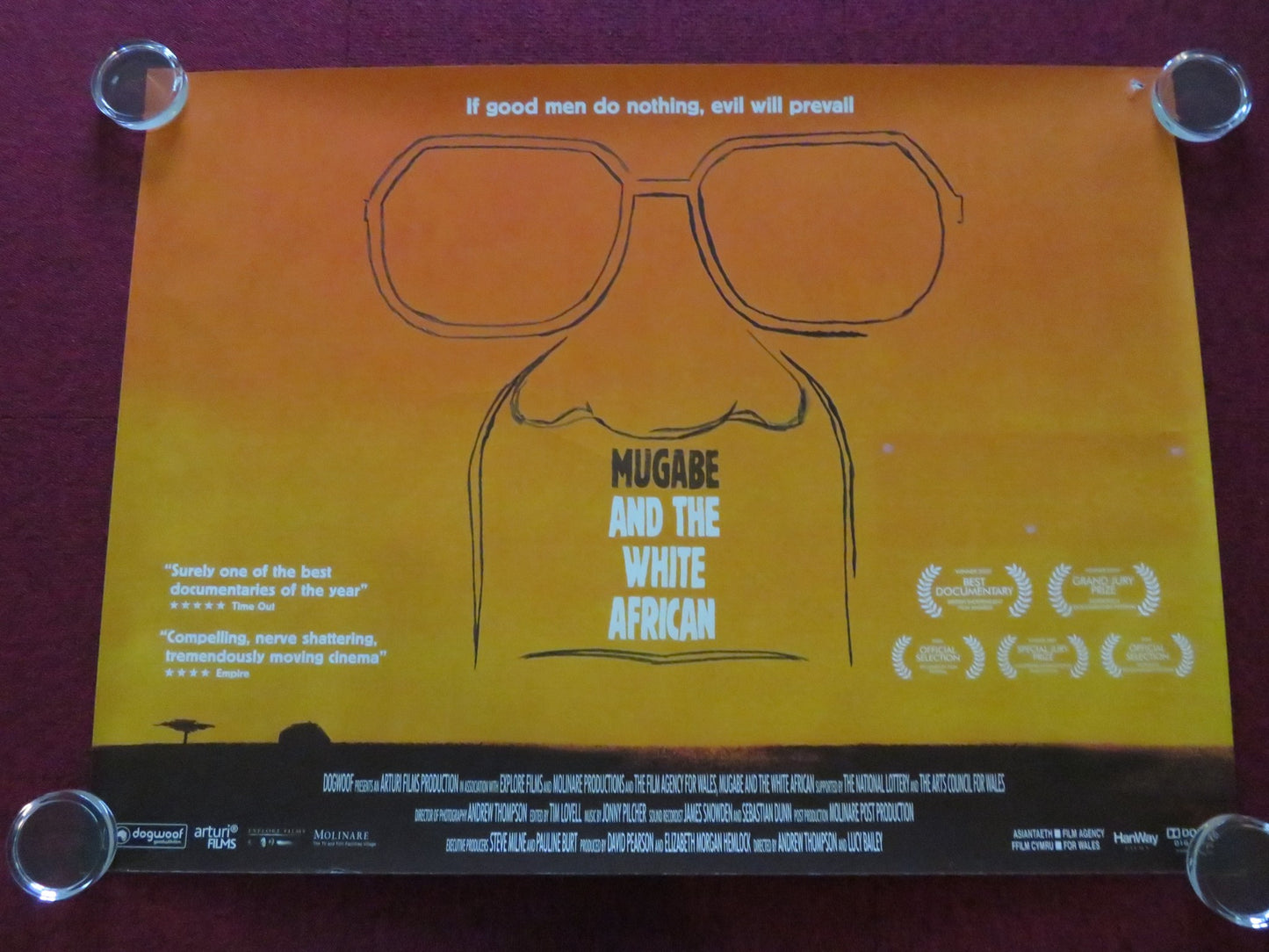 MUGABE AND THE WHITE AFRICAN UK QUAD ROLLED POSTER 2009