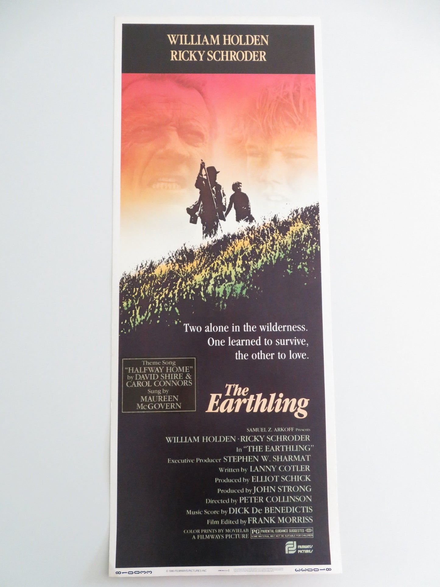 THE EARTHLING US INSERT POSTER WILLIAM HOLDEN RICKY SCHRODER 1980 - Rendezvous Cinema