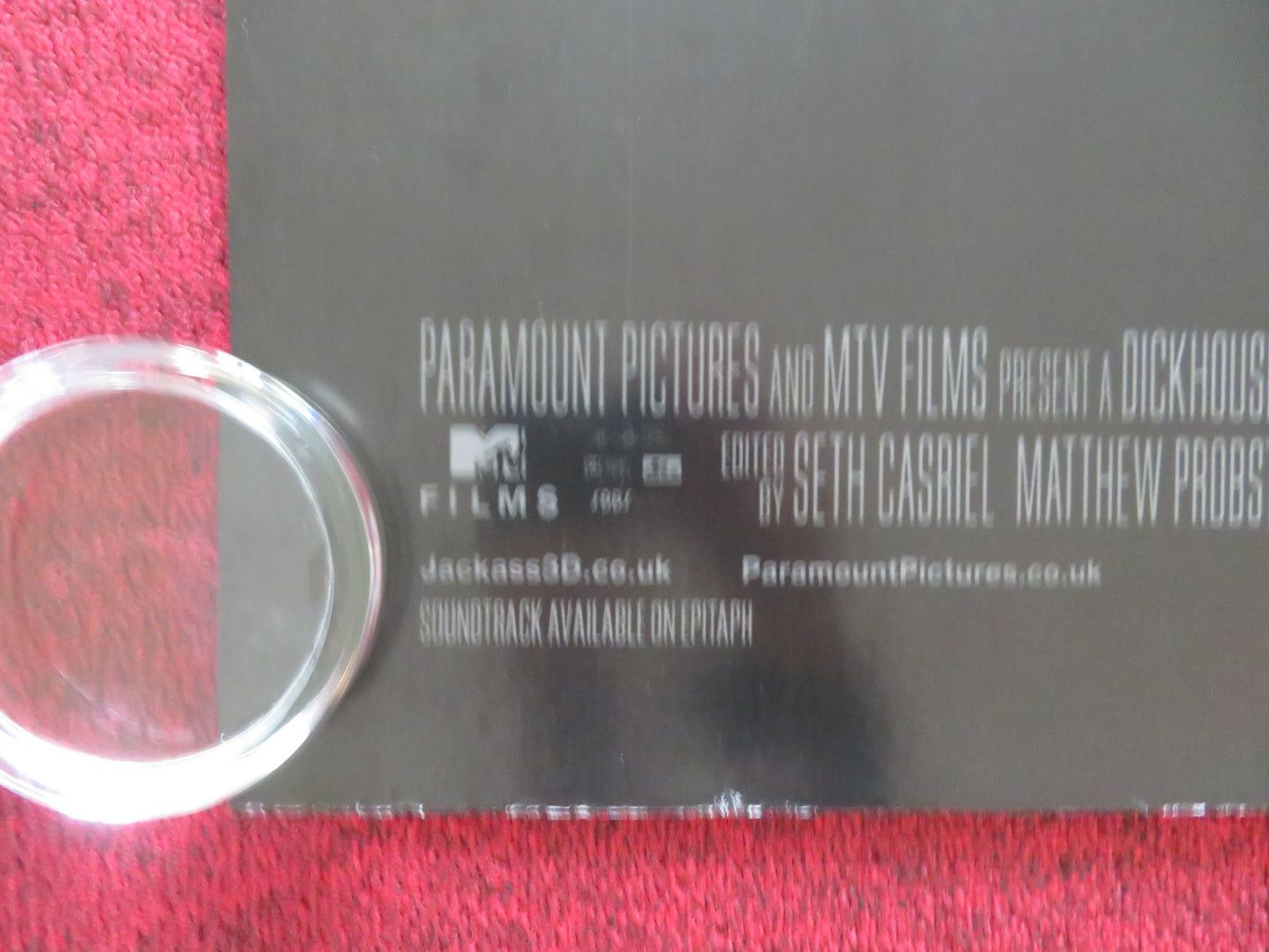 JACKASS 3D UK QUAD ROLLED POSTER JOHNNY KNOXVILLE BAM MARGERA 2010