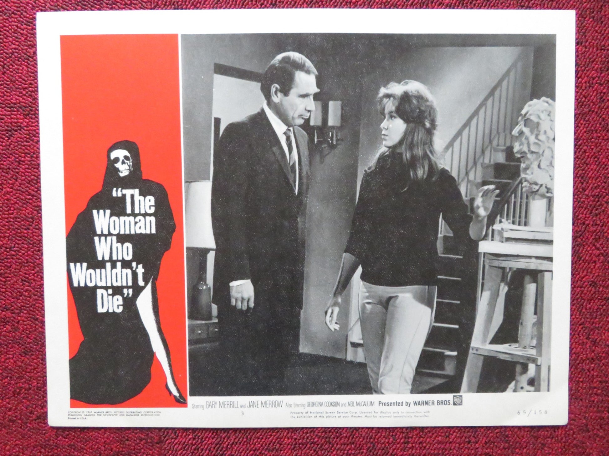 THE WOMAN WHO WOULDN'T DIE US LOBBY CARD FULL SET GARY MERRILL JANE MERROW 1965 - Rendezvous Cinema