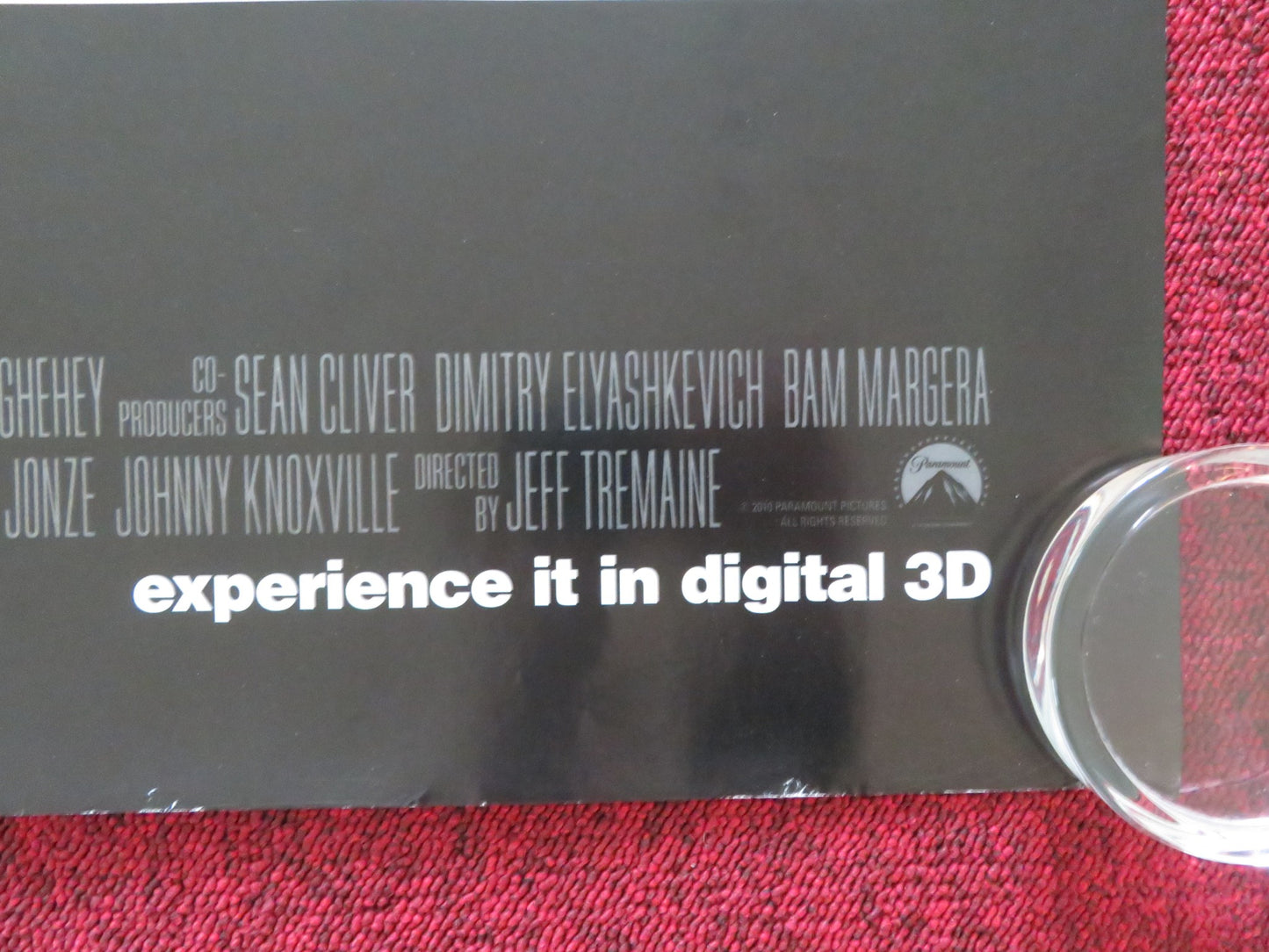 JACKASS 3D UK QUAD ROLLED POSTER JOHNNY KNOXVILLE BAM MARGERA 2010