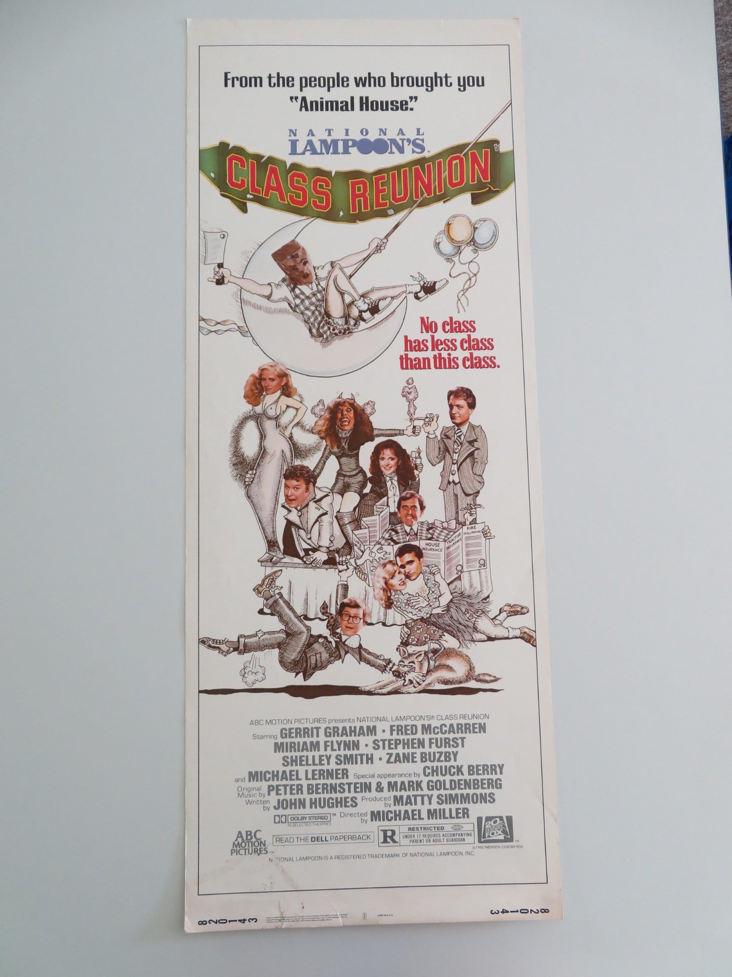 NATIONAL LAMPOON'S CLASS REUNION US INSERT POSTER GERRIT GRAHAM F. MCCARREN 1982 - Rendezvous Cinema