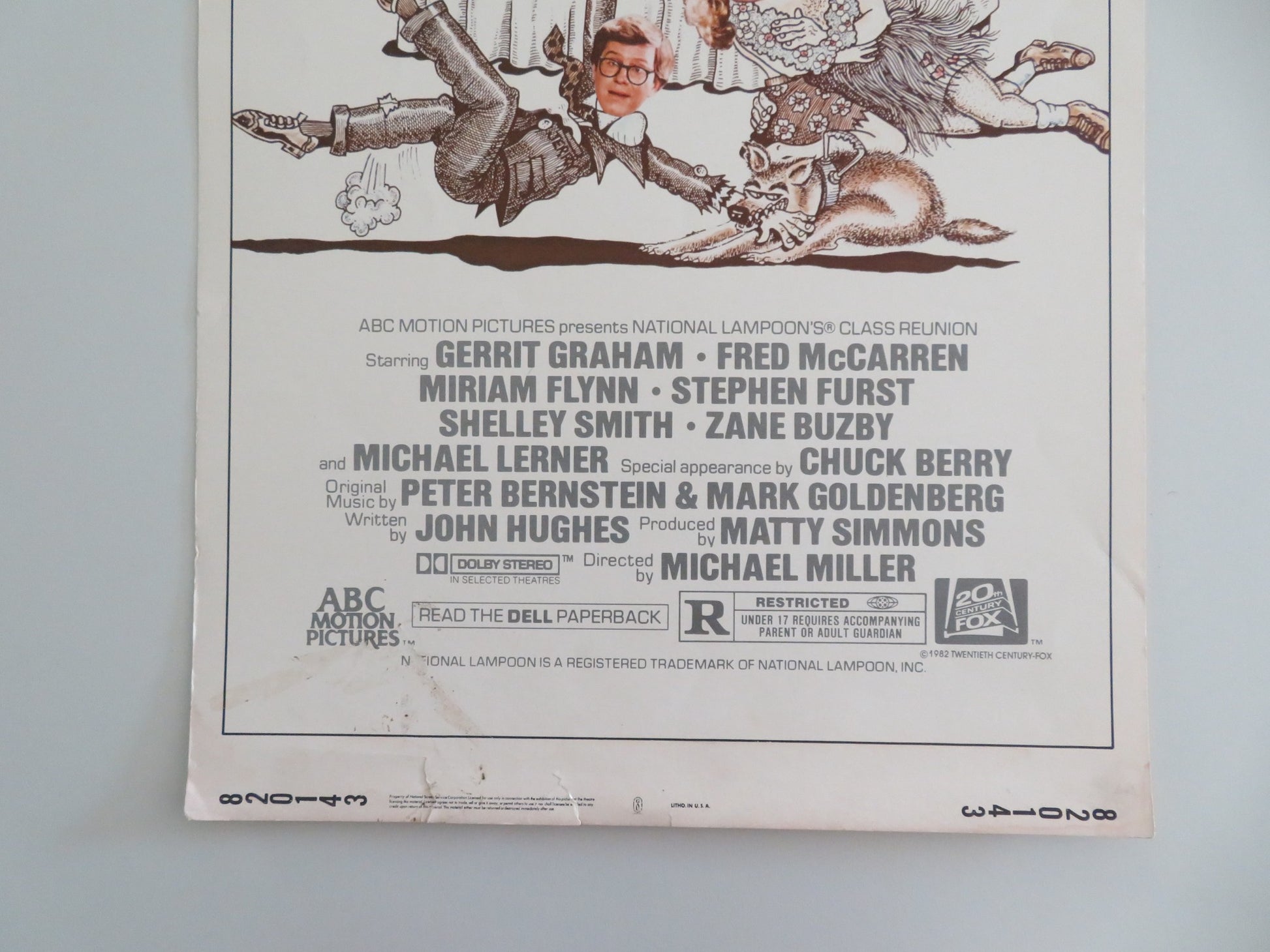 NATIONAL LAMPOON'S CLASS REUNION US INSERT POSTER GERRIT GRAHAM F. MCCARREN 1982 - Rendezvous Cinema