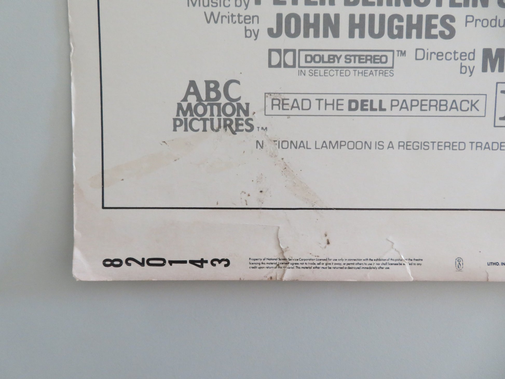 NATIONAL LAMPOON'S CLASS REUNION US INSERT POSTER GERRIT GRAHAM F. MCCARREN 1982 - Rendezvous Cinema