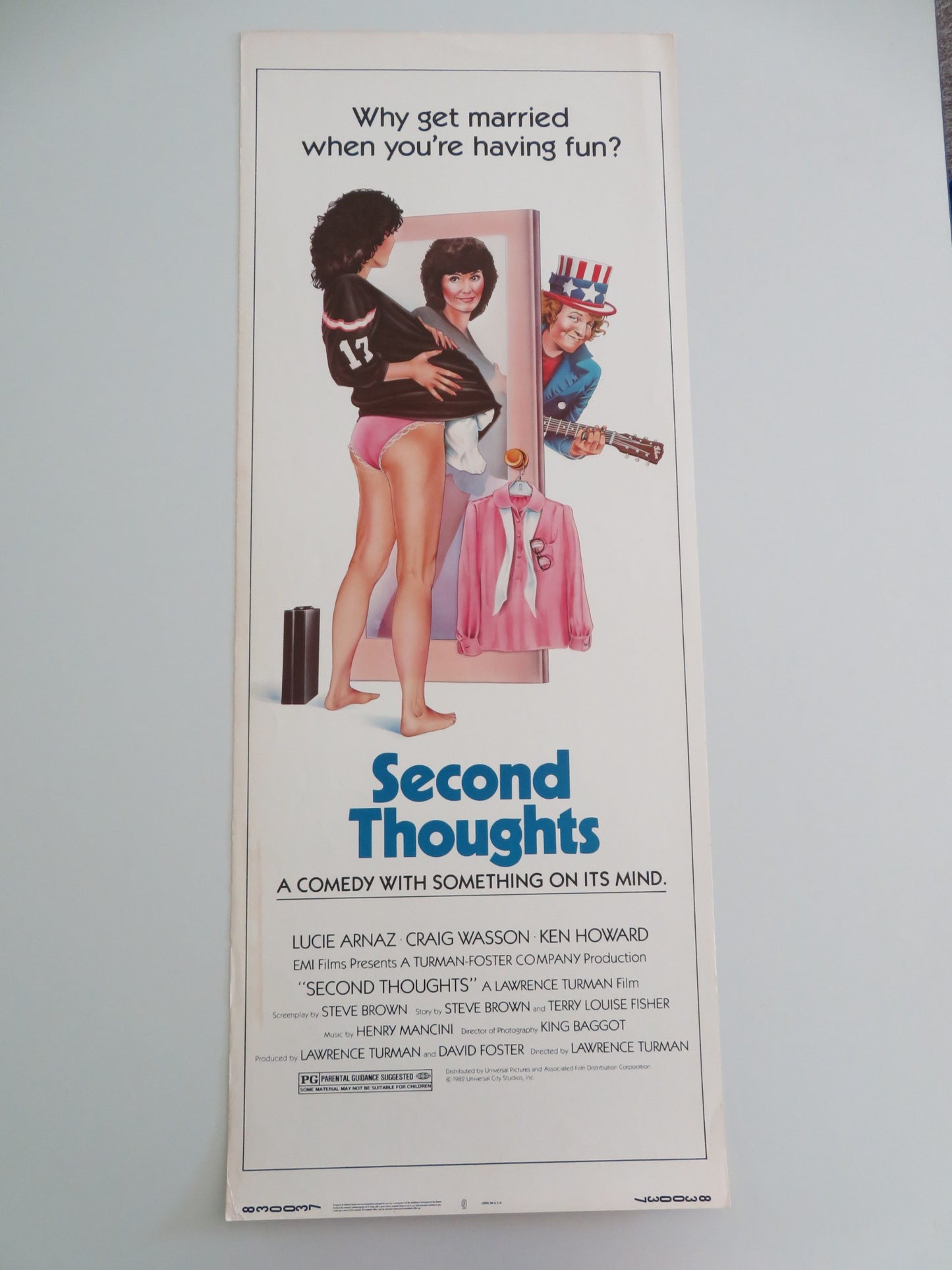 SECOND THOUGHTS US INSERT POSTER LUCIE ARNAZ CRAIG WASSON 1982 - Rendezvous Cinema