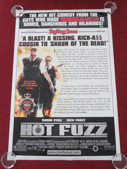 HOT FUZZ US ONE SHEET ROLLED POSTER SIMON PEGG NICK FROST 2007 - Rendezvous Cinema