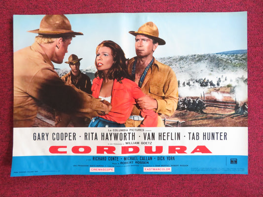 THEY CAME TO CORDURA - E ITALIAN FOTOBUSTA POSTER GARY COOPER RITA HAYWORTH R60s - Rendezvous Cinema