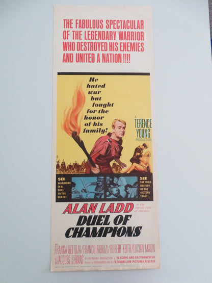 DUEL OF CHAMPIONS US INSERT POSTER ALAN LADD FRANCA BETTOIA 1964 - Rendezvous Cinema