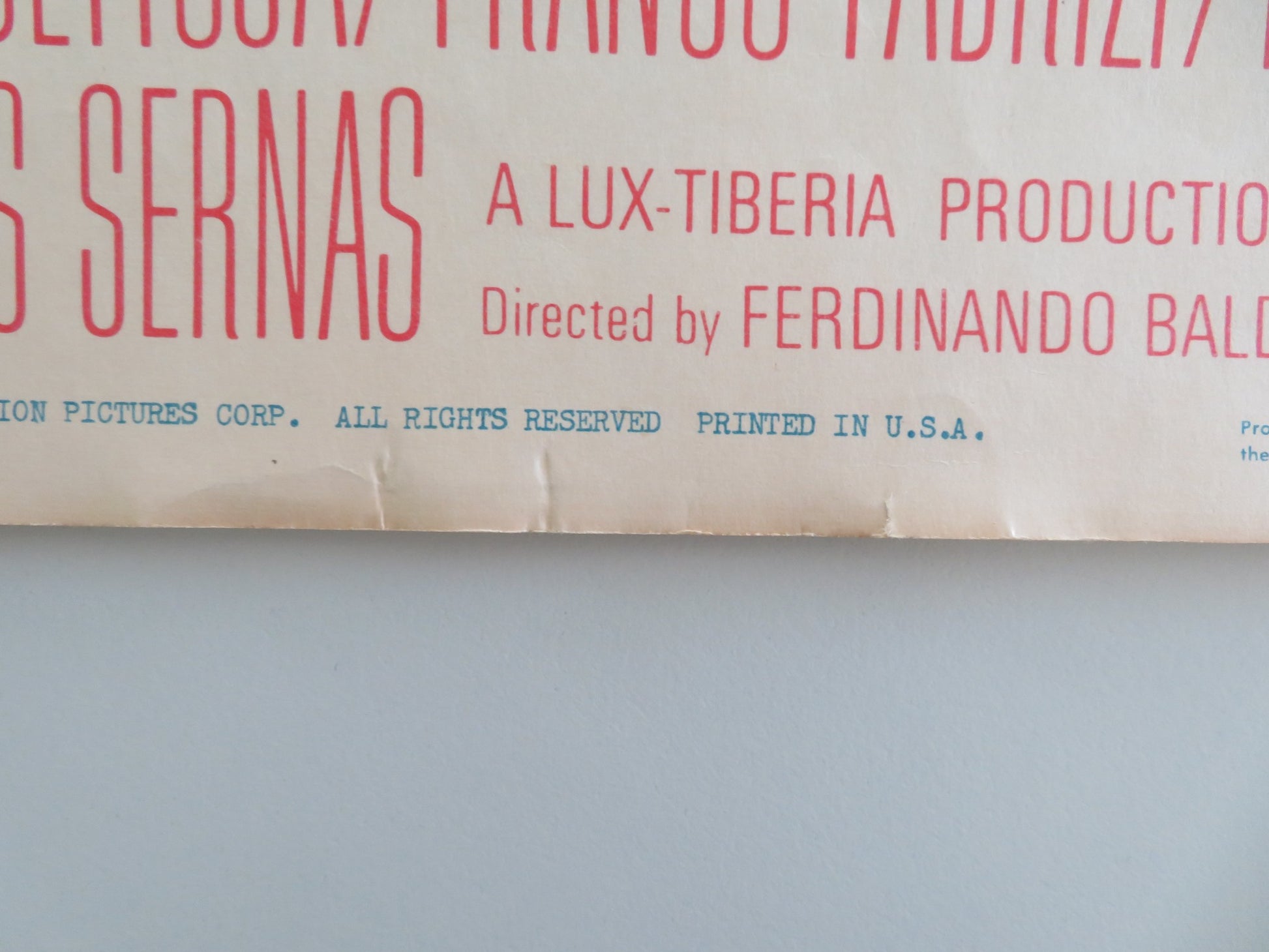 DUEL OF CHAMPIONS US INSERT POSTER ALAN LADD FRANCA BETTOIA 1964 - Rendezvous Cinema