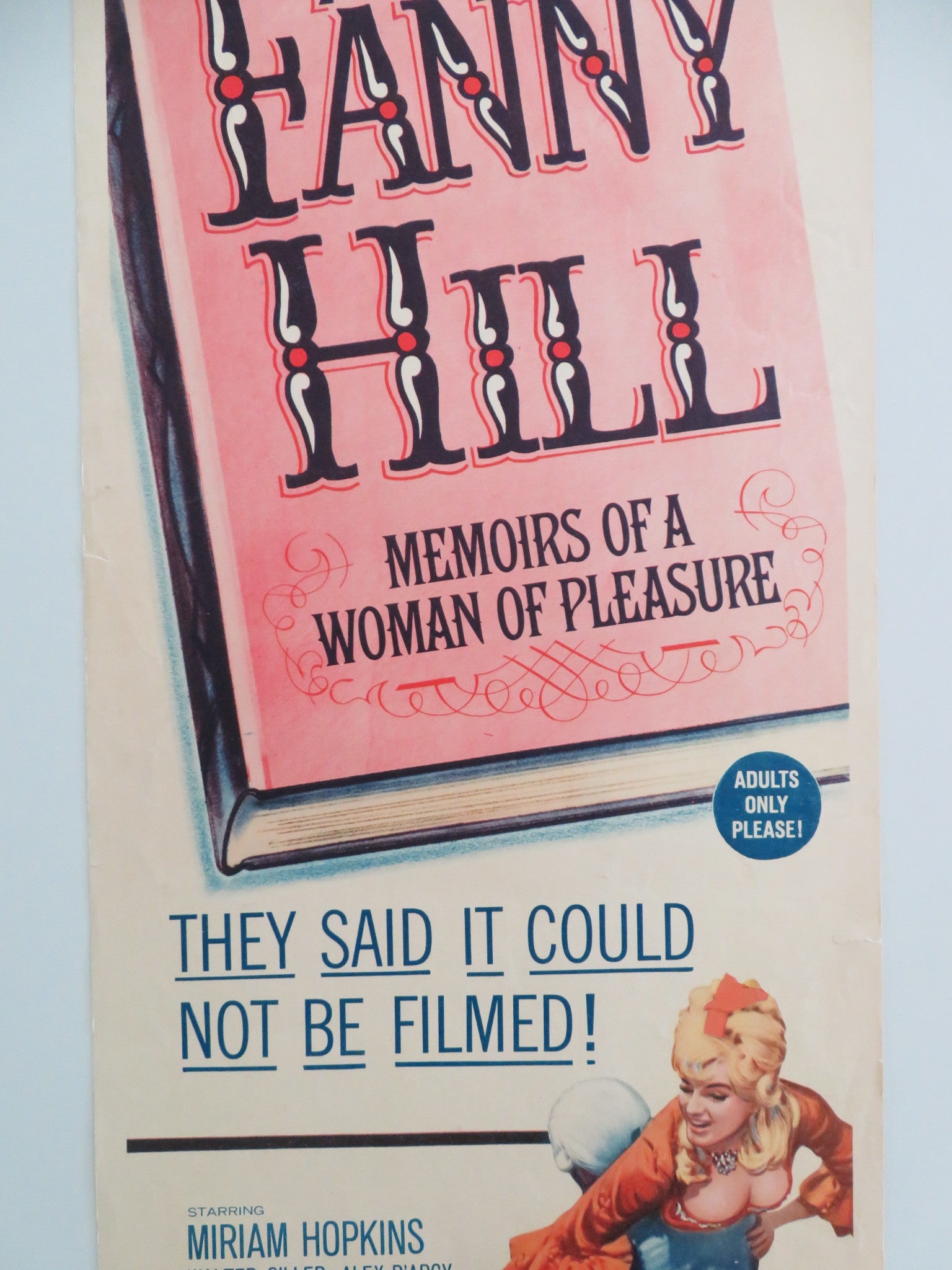 FANNY HILL US INSERT POSTER MIRIAM HOPKINS WALTER GILLER 1965 - Rendezvous Cinema