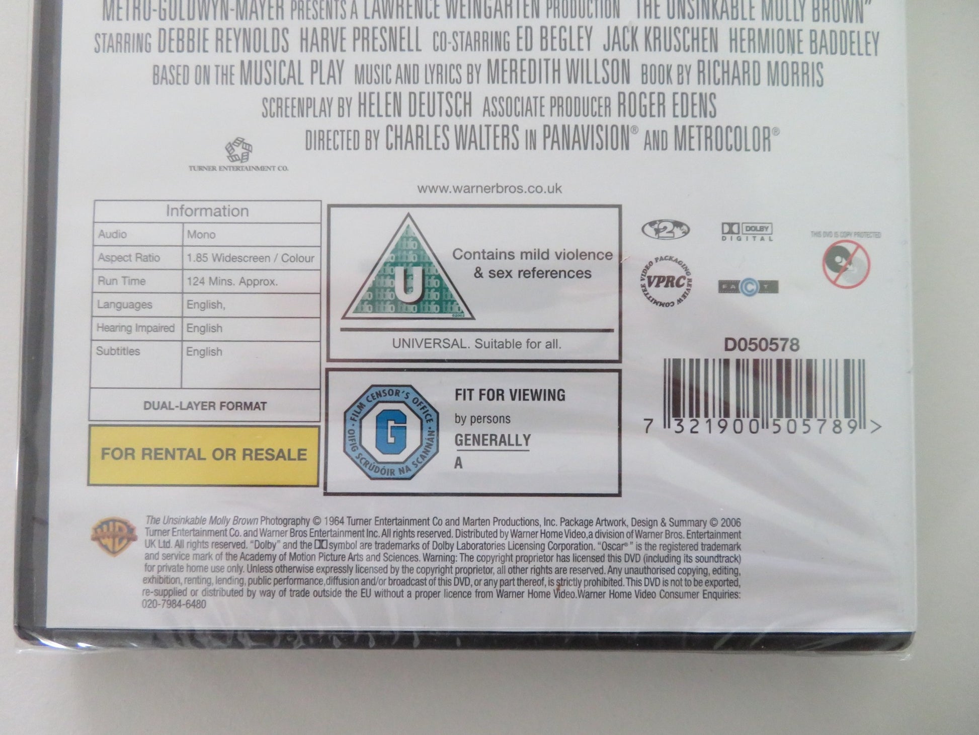 THE UNSINKABLE MOLLY BROWN (DVD) DEBBIE REYNOLDS HARVE PRESNEIL 1964 REGION 2 - Rendezvous Cinema