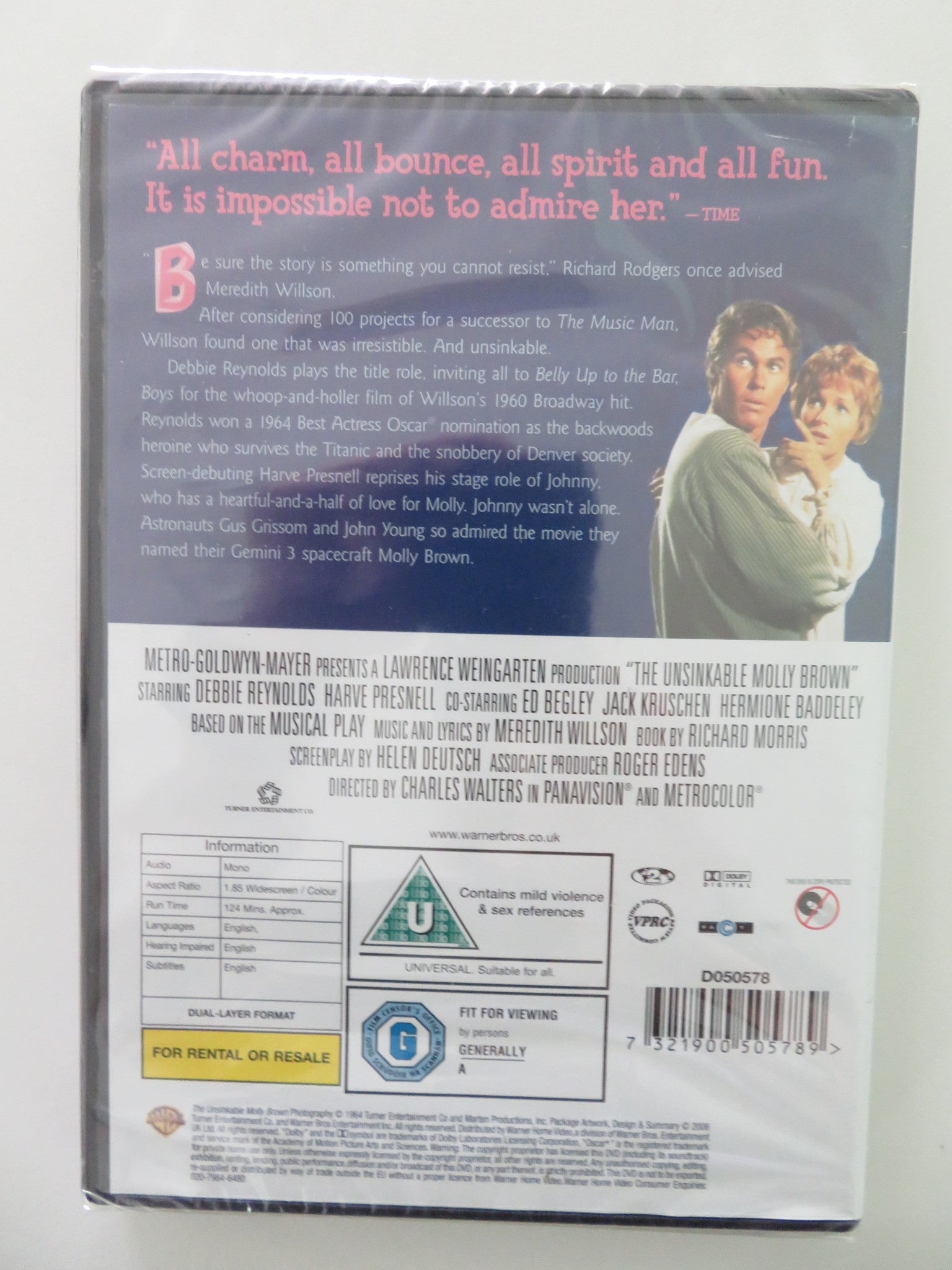 THE UNSINKABLE MOLLY BROWN (DVD) DEBBIE REYNOLDS HARVE PRESNEIL 1964 REGION 2 - Rendezvous Cinema