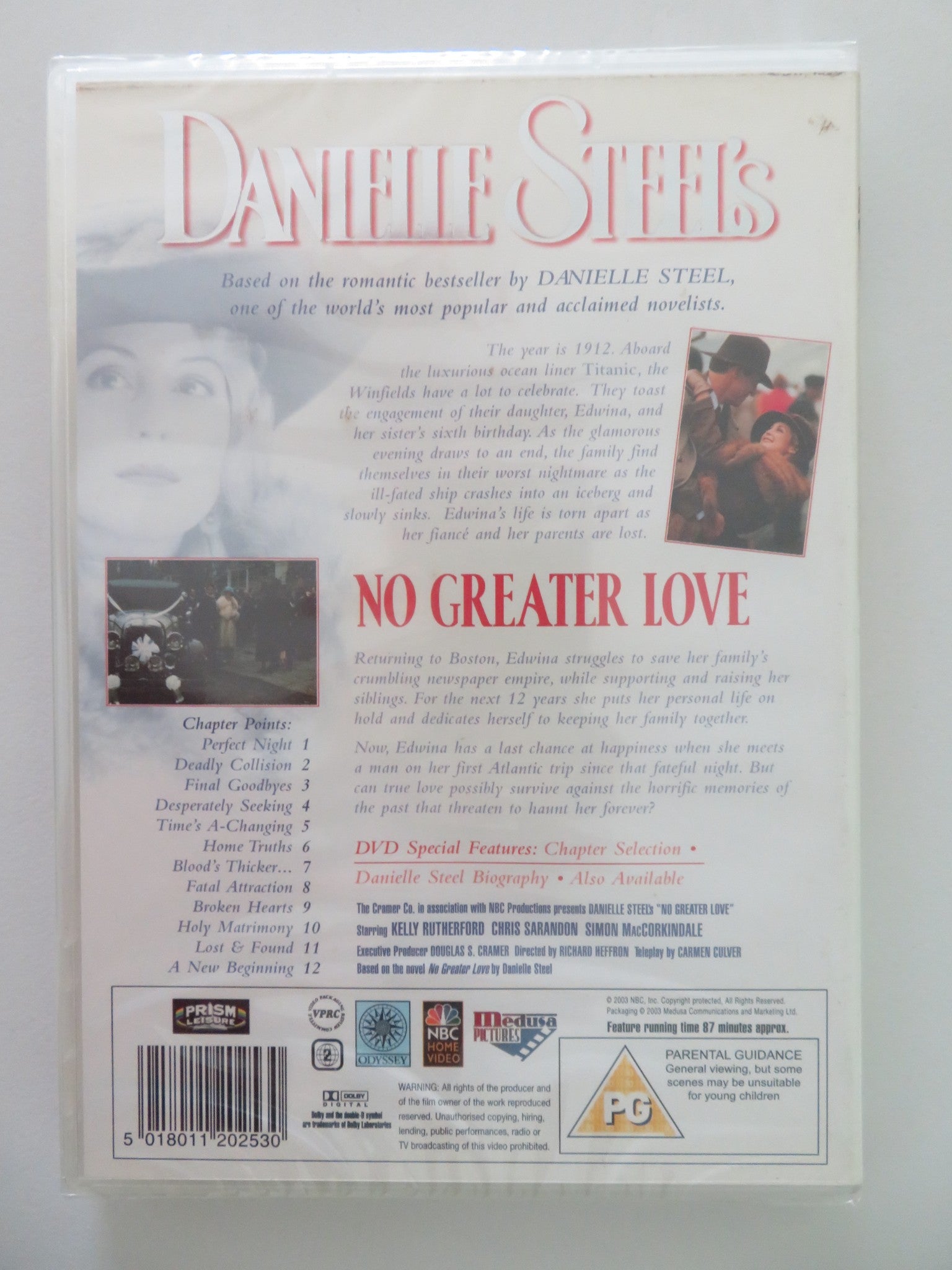 DANIELLE STEEL'S NO GREATER LOVE (DVD) KELLY RUTHERFORD 1995 REGION 2 - Rendezvous Cinema