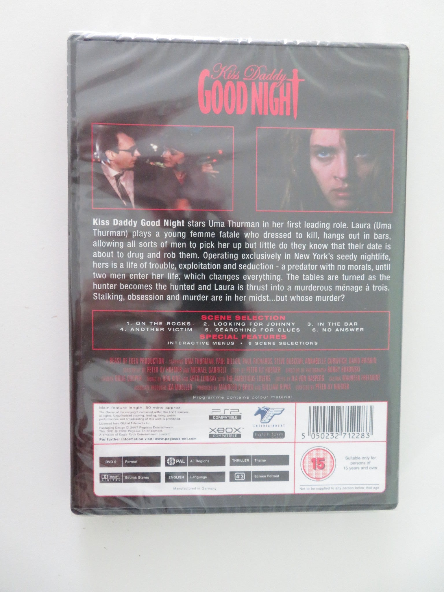 KISS DADDY GOODNIGHT - B (DVD) UMA THURMAN STEVE BUSCEMI 1987 REGION 0 - Rendezvous Cinema