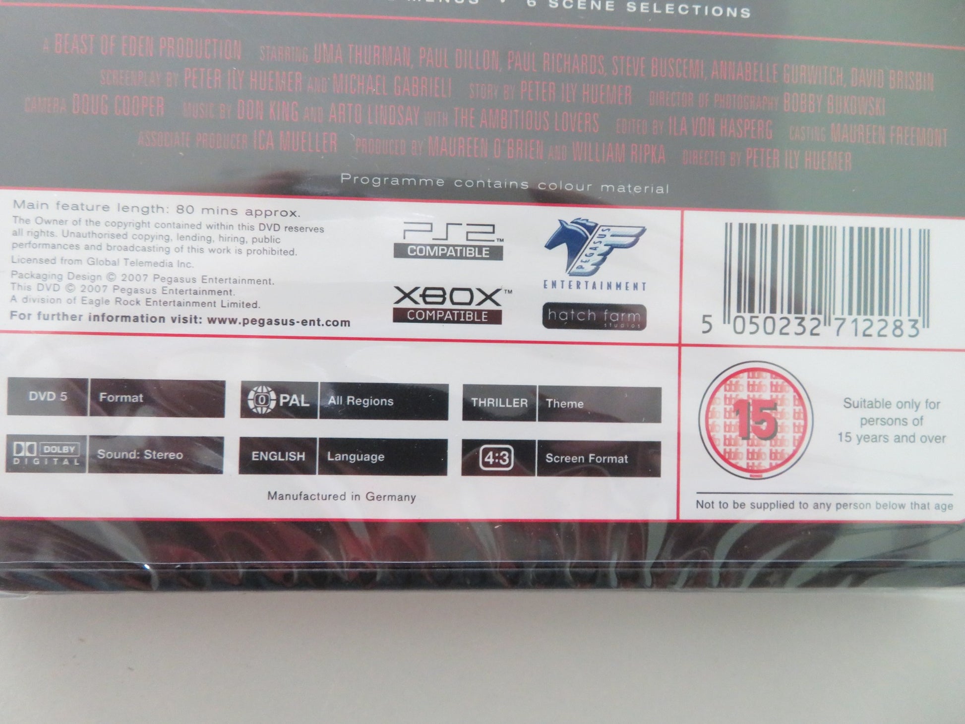 KISS DADDY GOODNIGHT - B (DVD) UMA THURMAN STEVE BUSCEMI 1987 REGION 0 - Rendezvous Cinema