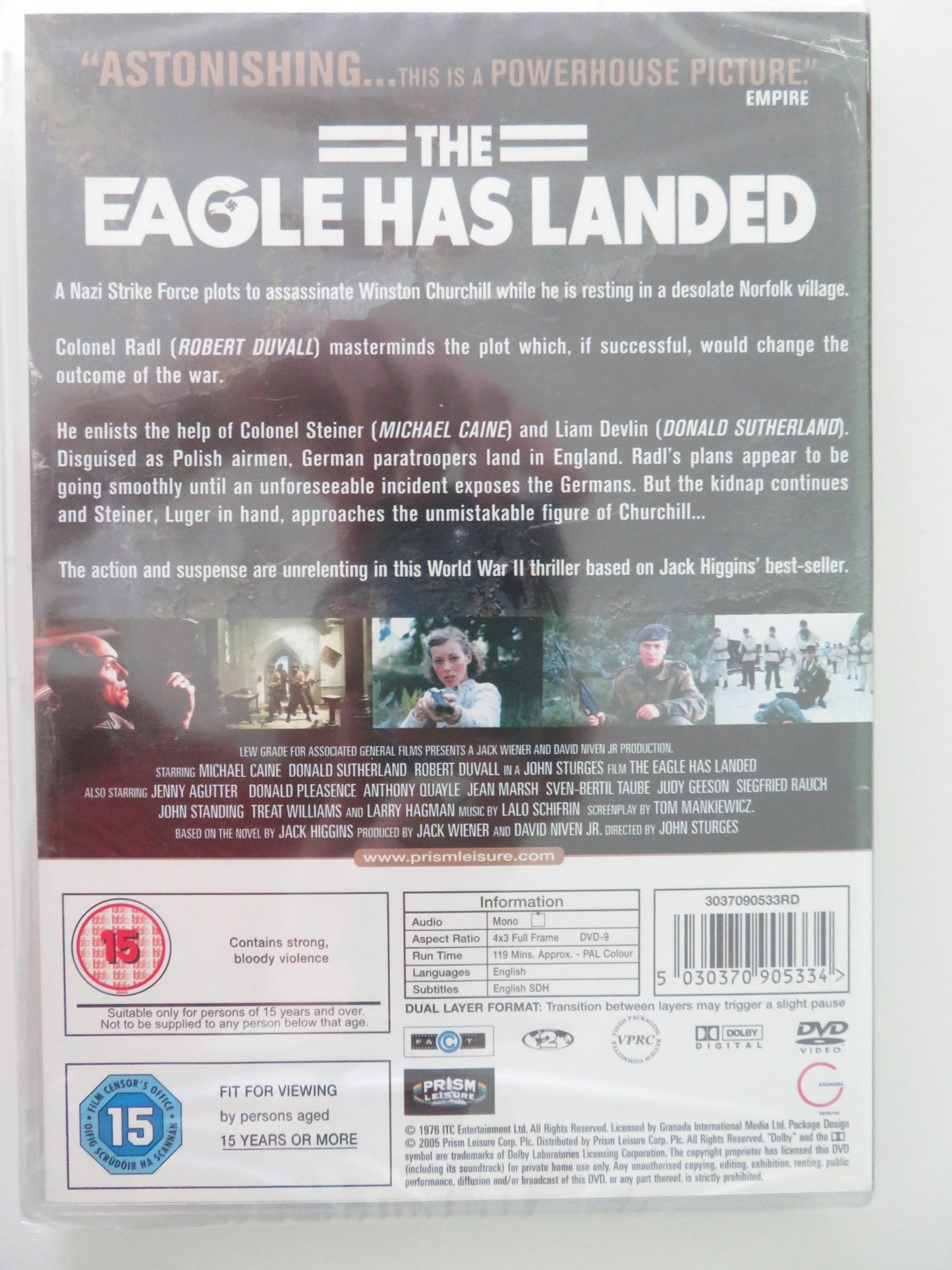 THE EAGLE HAS LANDED - B (DVD) MICHAEL CAINE DONALD SUTHERLAND 1976 REGION 2 - Rendezvous Cinema