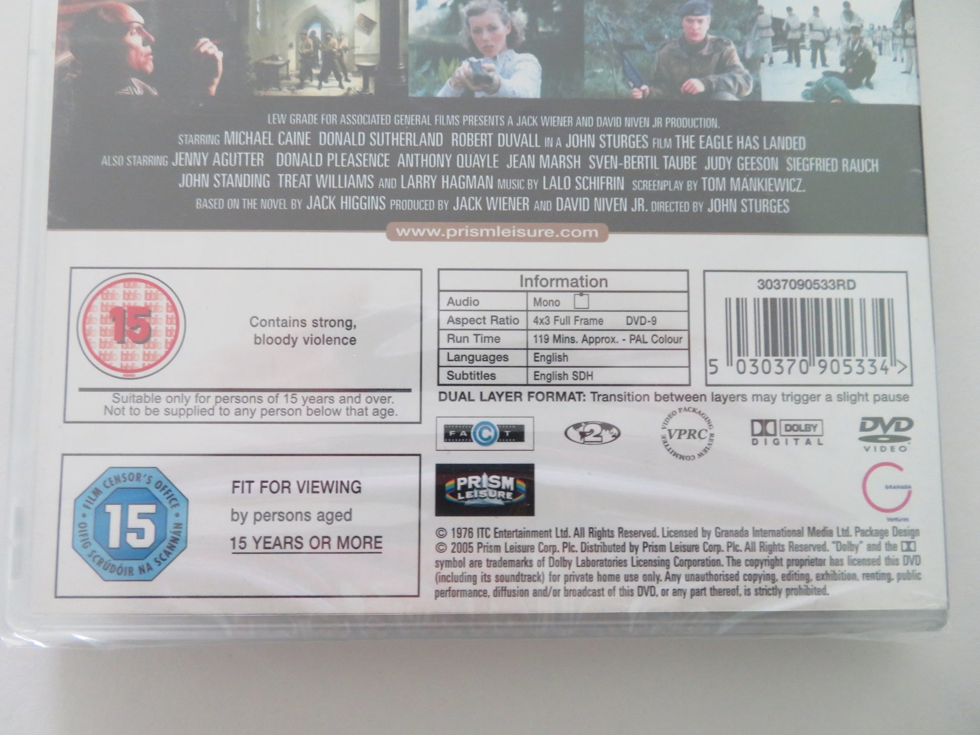 THE EAGLE HAS LANDED - B (DVD) MICHAEL CAINE DONALD SUTHERLAND 1976 REGION 2 - Rendezvous Cinema