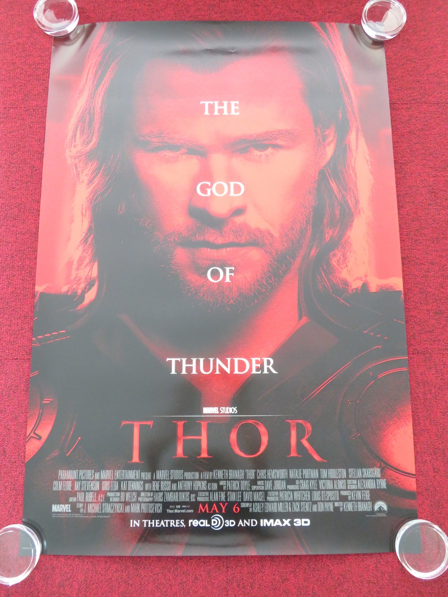 THOR-B ONE SHEET ROLLED POSTER CHRIS HEMSWORTH NATALIE PORTMAN 2011 - Rendezvous Cinema