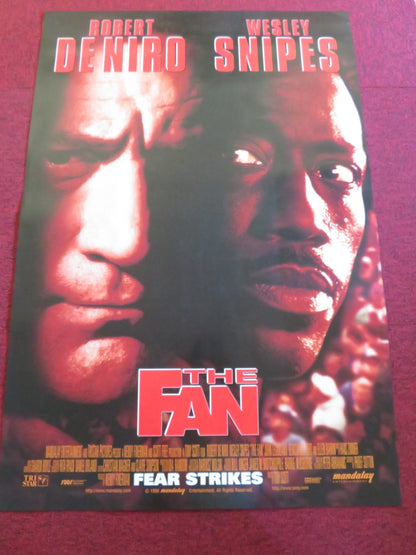 THE FAN US ONE SHEET ROLLED POSTER ROBERT DE NIRO WESLEY SNIPES 1996 - Rendezvous Cinema
