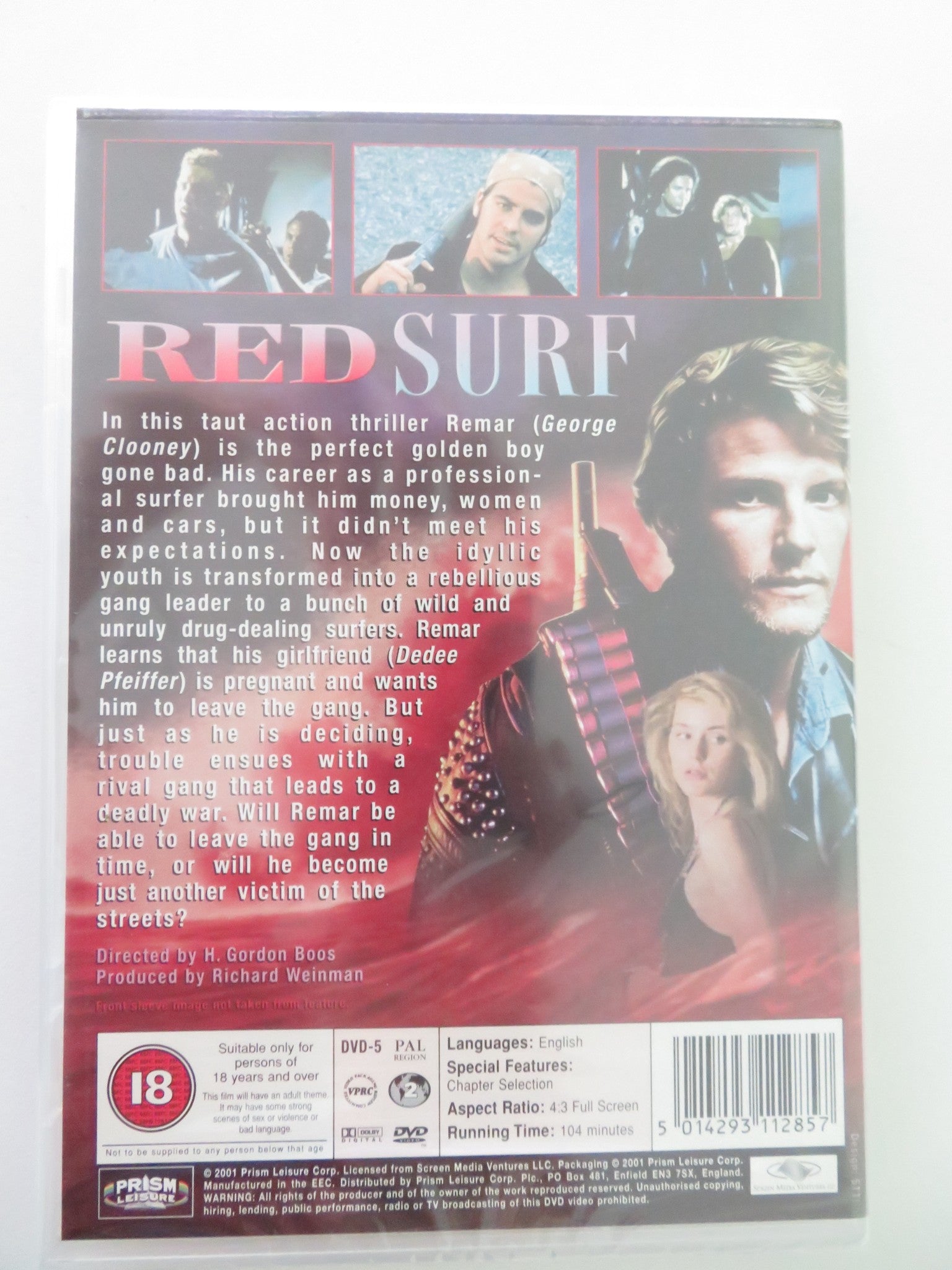 RED SURF (DVD) GEORGE CLOONEY DEDEE PFEIFFER 1989 REGION 2 - Rendezvous Cinema