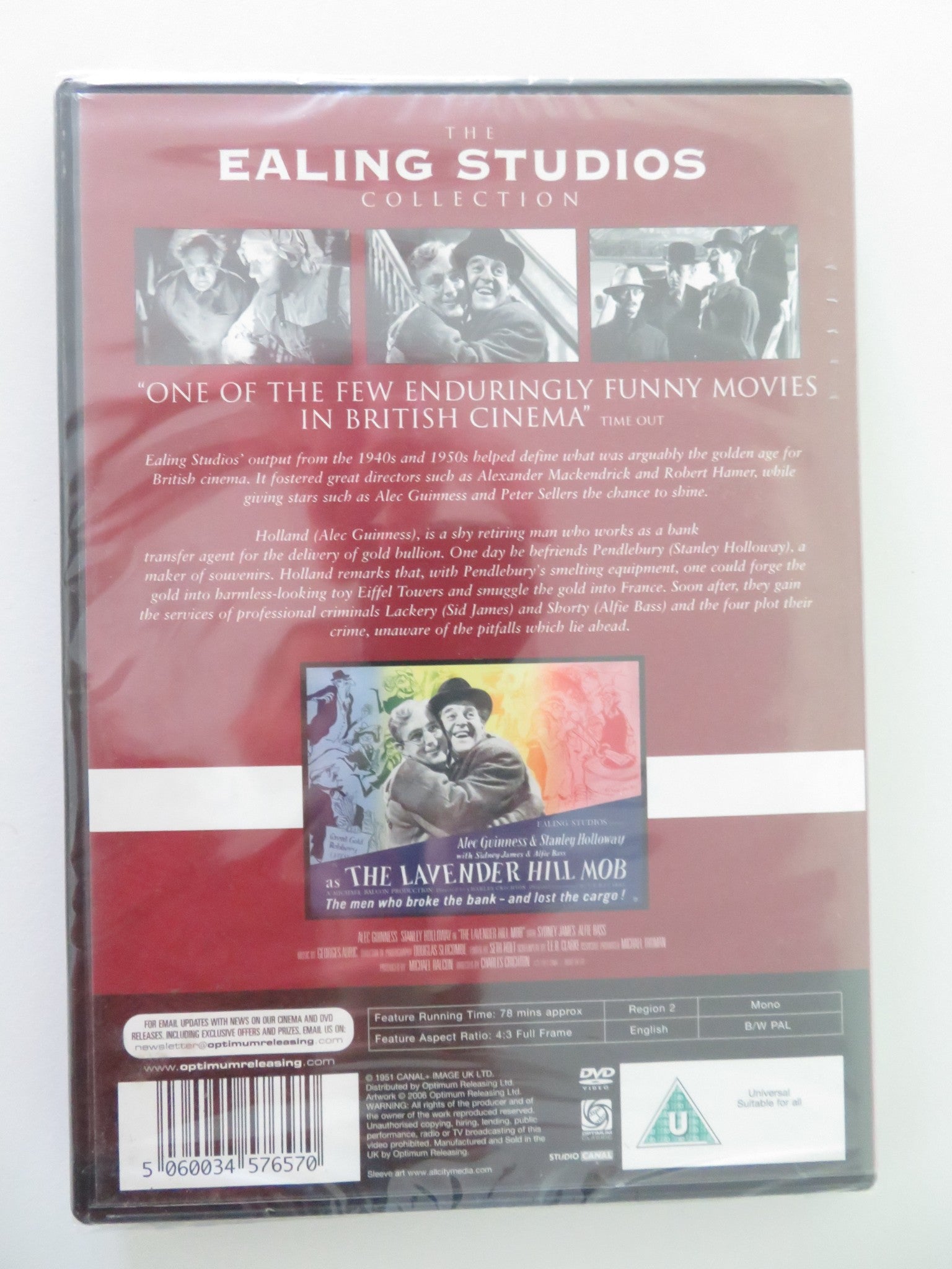 THE LAVENDER HILL MOB (DVD) ALEC GUINNESS STANLEY HOLLOWAY 1951 REGION 2 - Rendezvous Cinema