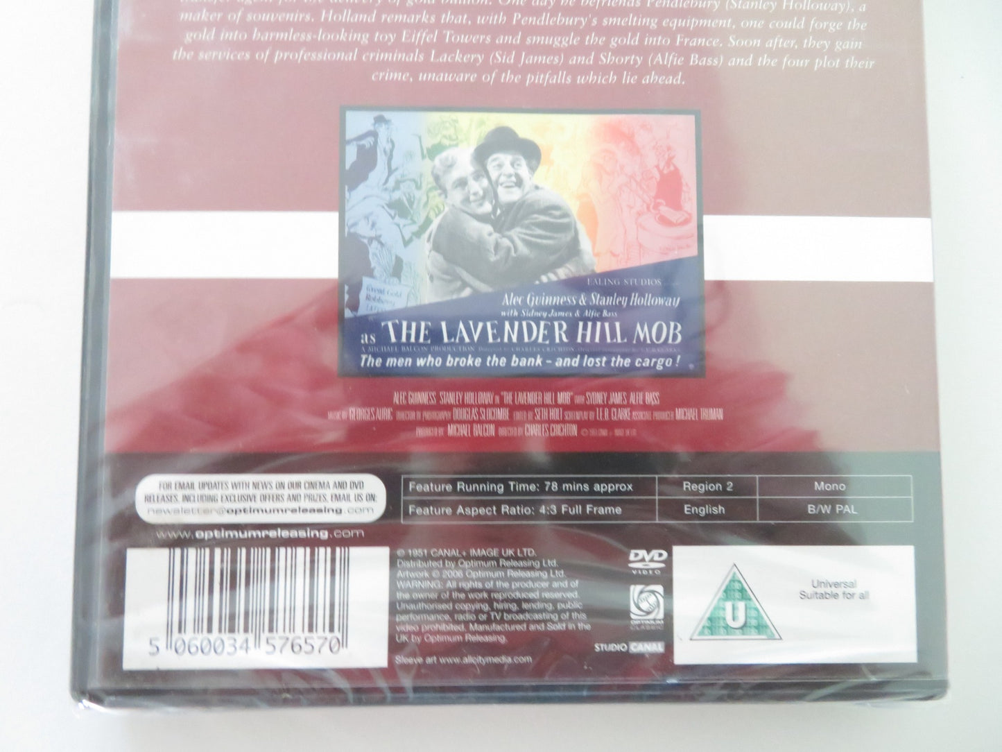 THE LAVENDER HILL MOB (DVD) ALEC GUINNESS STANLEY HOLLOWAY 1951 REGION 2 - Rendezvous Cinema