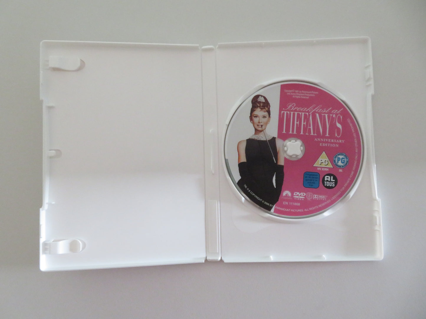 BREAKFAST AT TIFFANY'S - ANNIVERSARY EDITION (DVD) AUDREY HEPBURN 1961 REGION 2