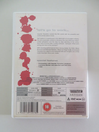 RESERVOIR DOGS (DVD) HARVEY KEITEL MICHAEL MADSEN TIM ROTH 1992 REGION 2