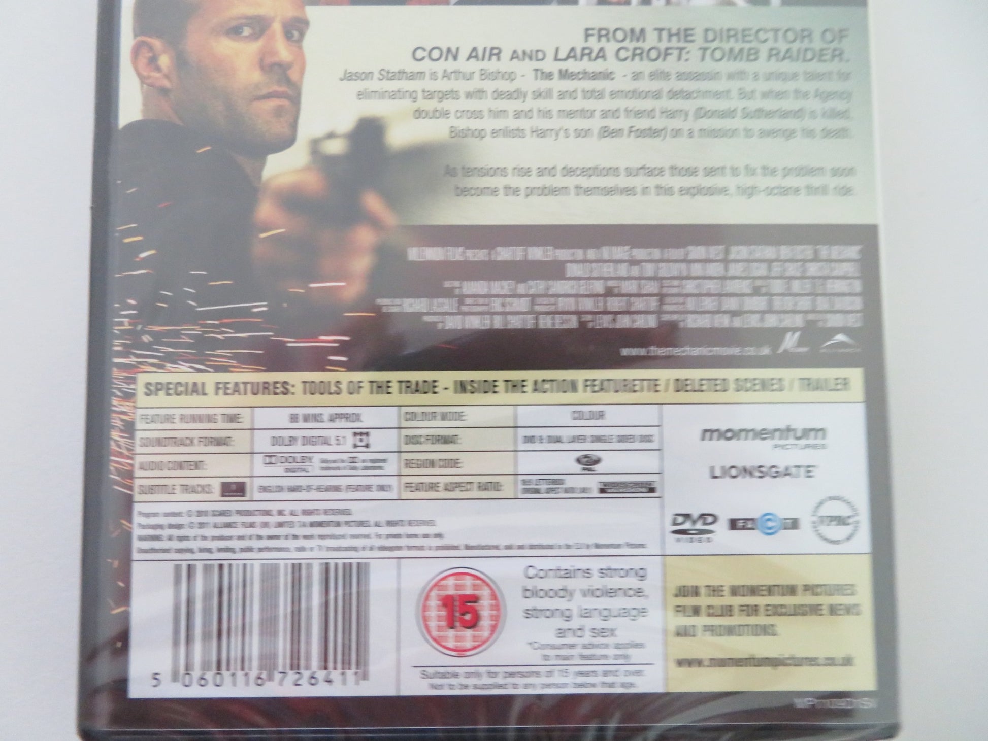 THE MECHANIC (DVD) JASON STATHAM BEN FOSTER 2011 REGION 2 - Rendezvous Cinema