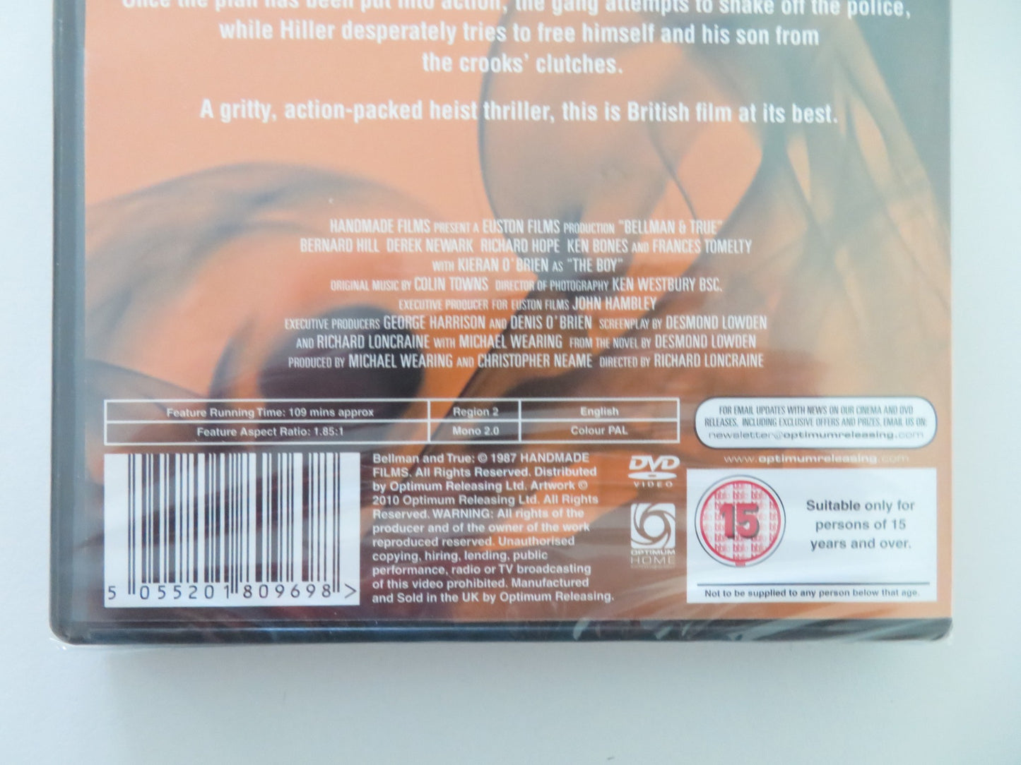 BELLMAN AND TRUE (DVD) BERNARD HILL DEREK NEWARK 1987 REGION 2 - Rendezvous Cinema