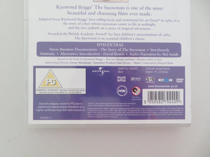 THE SNOWMAN - SPECIAL EDITION (DVD) DAVID BOWIE RAYMOND BRIGGS 1982 REGION 2, 4