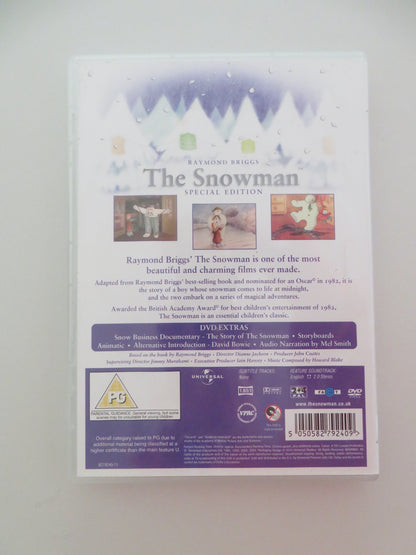 THE SNOWMAN - SPECIAL EDITION (DVD) DAVID BOWIE RAYMOND BRIGGS 1982 REGION 2, 4