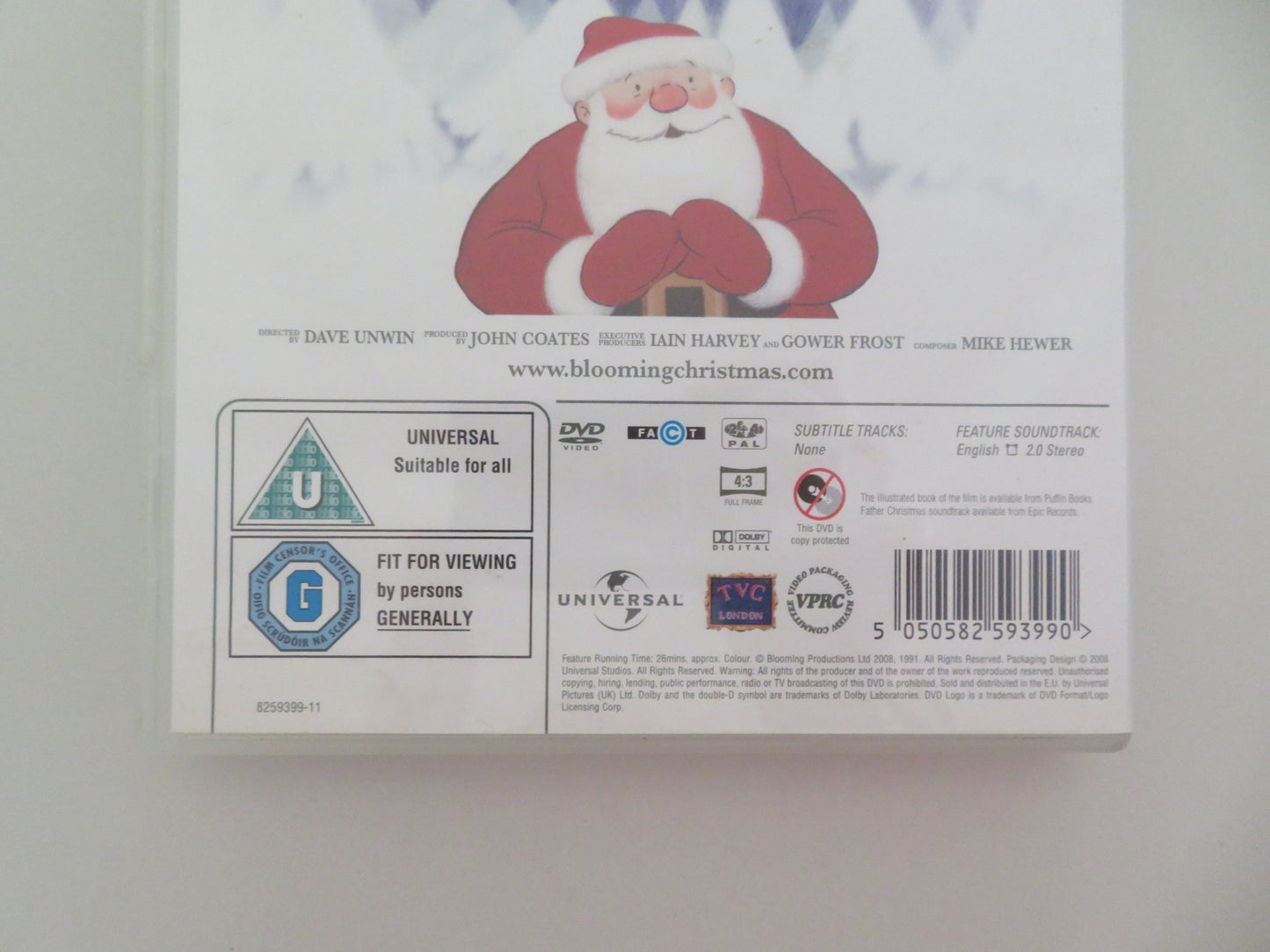 FATHER CHRISTMAS (DVD) MEL SMITH RAYMOND BRIGGS 1991 REGION 2, 4