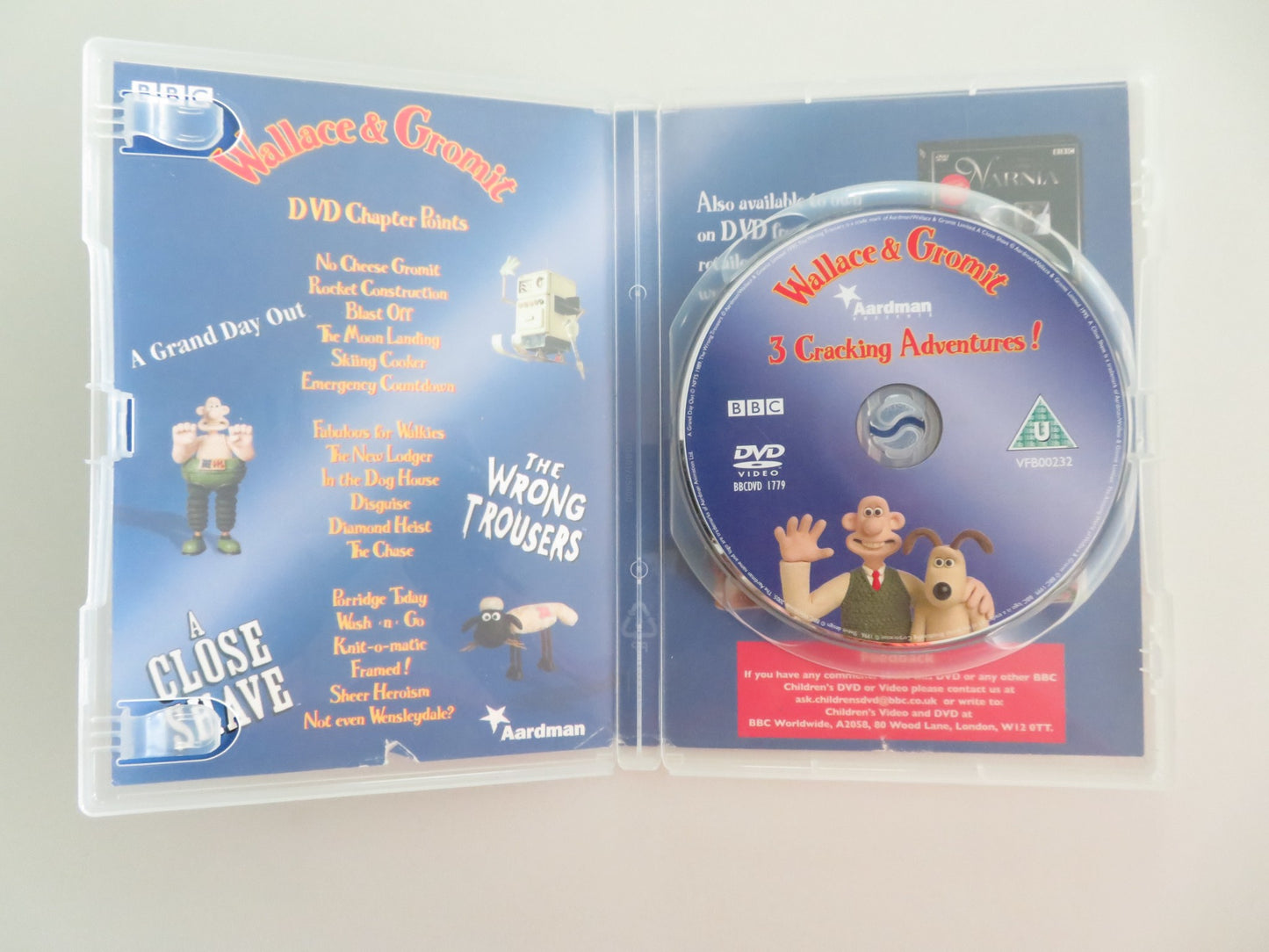 WALLACE & GROMIT THREE CRACKING ADVENTURES! (DVD) PETER SALLIS 1989 REGION 2 + 4