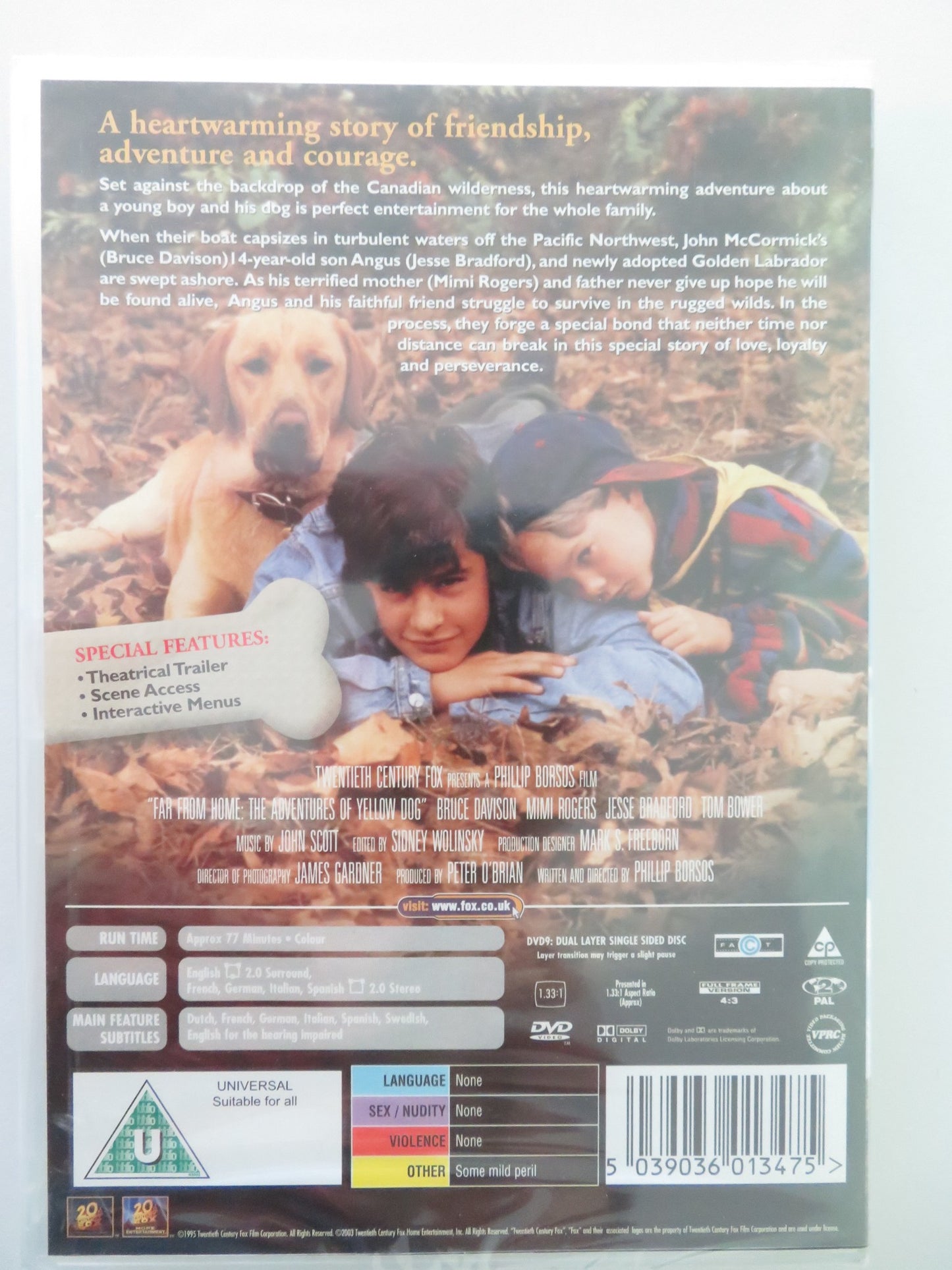 FAR FROM HOME THE ADVENTURES OF YELLOW DOG (DVD) BRUCE DAVISON 1995 REGION 2 - Rendezvous Cinema