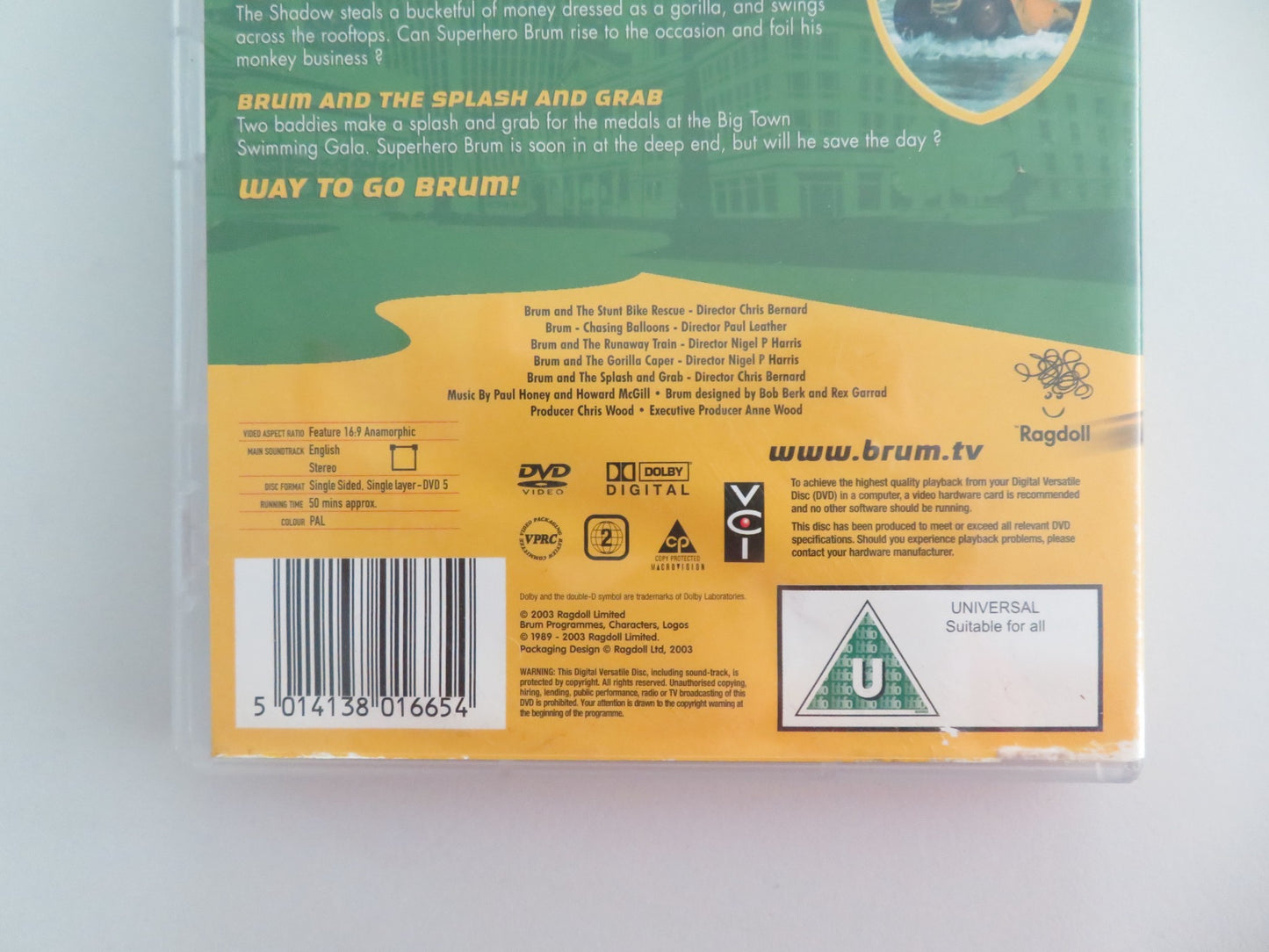 BRUM - STUNT BIKE RESCUES AND OTHER STORIES (DVD) TOYAH WILLCOX 2003 REGION 2