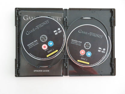 GAMES OF THRONES THE COMPLETE FIRST SEASON (DVD) KIT HARINGTON 2011 REGION 2