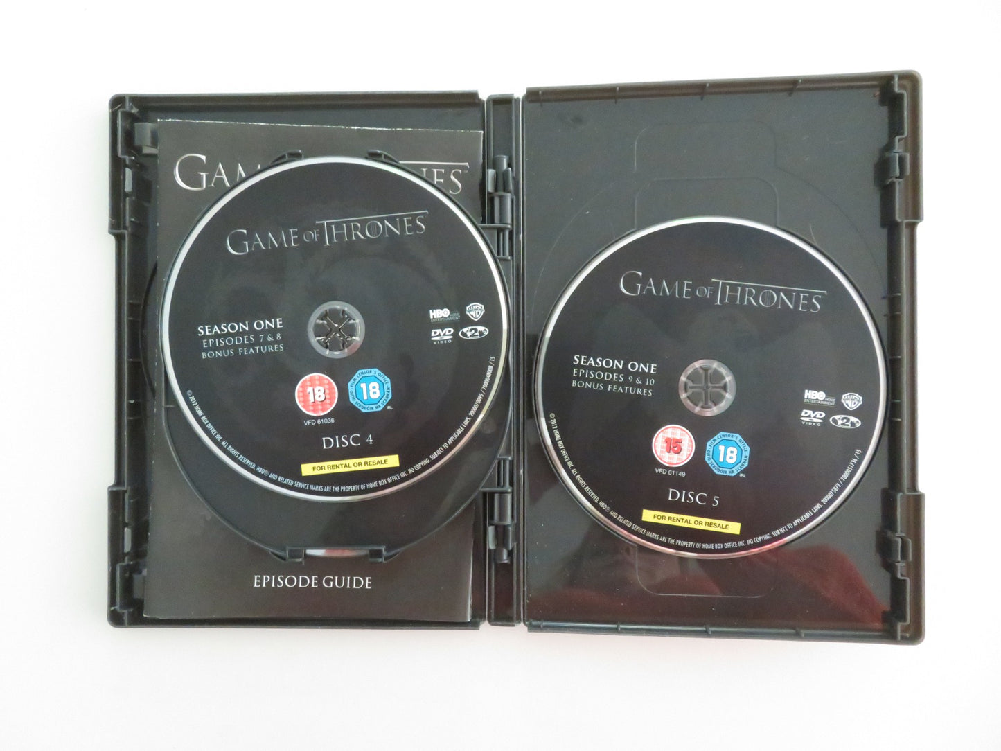 GAMES OF THRONES THE COMPLETE FIRST SEASON (DVD) KIT HARINGTON 2011 REGION 2