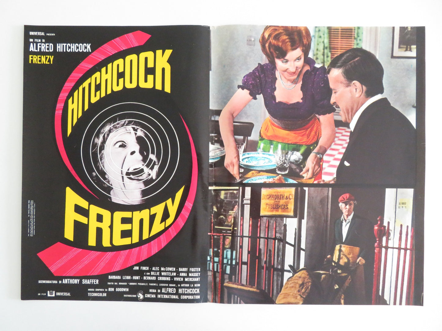 FRENZY - A ITALIAN FOTOBUSTA POSTER JON FINCH BARRY FOSTER 1972 - Rendezvous Cinema