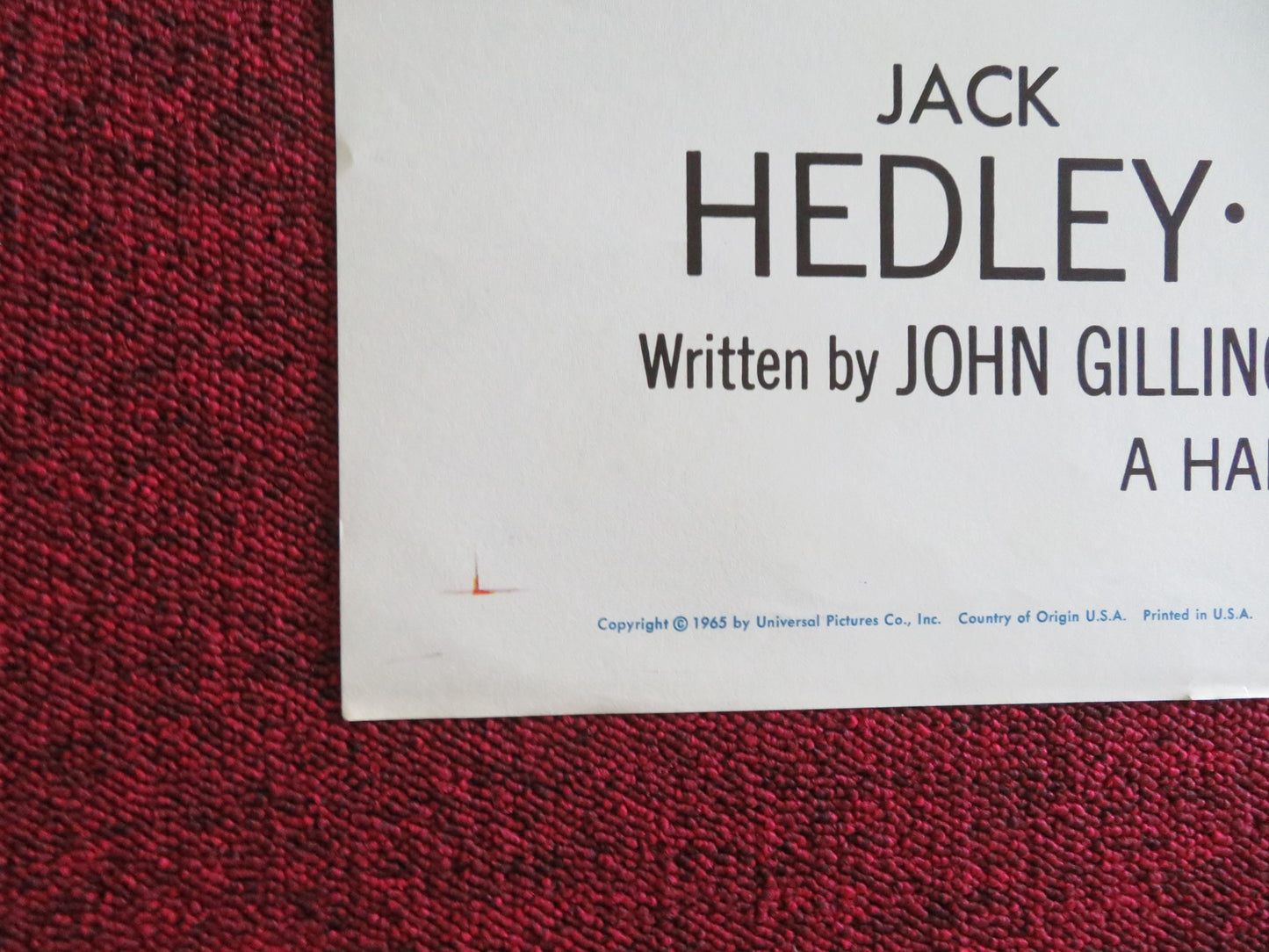 THE SECRET OF BLOOD ISLAND FOLDED US ONE SHEET POSTER JACK HEDLEY B.SHELLEY 1965